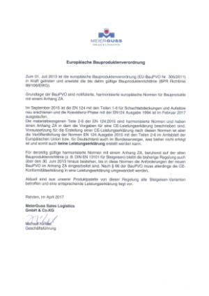 Europäische Bauproduktenverordnung. Bitte klicken Sie auf das Vorschaubild, um das entsprechende PDF-Dokument in einem separaten Fenster zu öffnen.