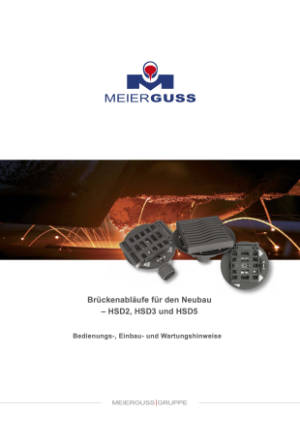 Bedienungs-, Einbau- und Wartungshinweise. Brückenabläufe für den Neubau. HSD2, HSD3 und HSD5. Bitte klicken Sie auf das Vorschaubild, um das entsprechende PDF-Dokument in einem separaten Fenster zu öffnen.