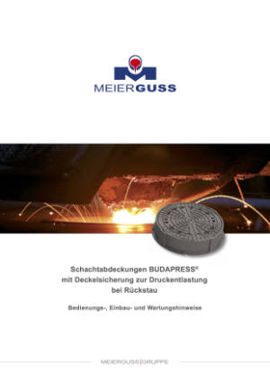 Bedienungs-, Einbau- und Wartungshinweise. Schachtabdeckungen BUDAPRESS® mit Deckelsicherung zur Druckentlastung bei Rückstau. Bitte klicken Sie auf das Vorschaubild, um das entsprechende PDF-Dokument in einem separaten Fenster zu öffnen.
